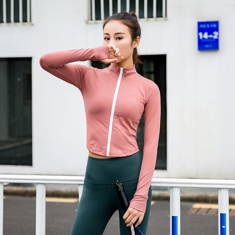 New Yoga Shirts Women Sports Running Long-sleeved Standing-collar Zipper Gym Fitness Fast-drying Blouse Breathing Yoga Coat, Black
New Yoga Shirts Women Sports Running Long-sleeved Standing-collar Zipper Gym Fitness Fast-drying Blouse Breathing Yoga Coat, Black