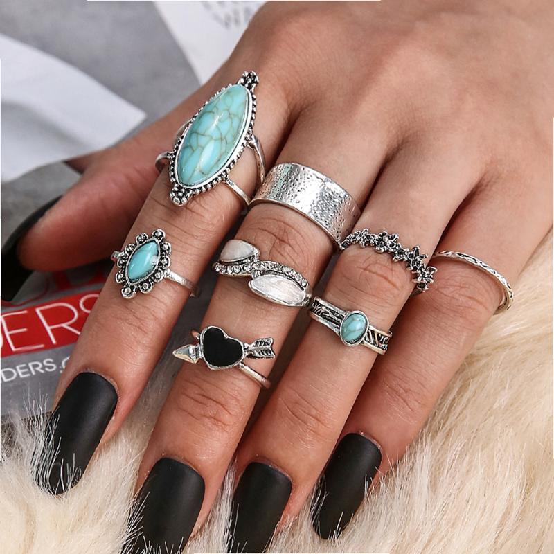 Cluster Rings 2022 Style Retro Black Heart Long Turquoise Joint Combination Ring Gothic Accessories Women Silver
Cluster Rings 2022 Style Retro Black Heart Long Turquoise Joint Combination Ring Gothic Accessories Women Silver