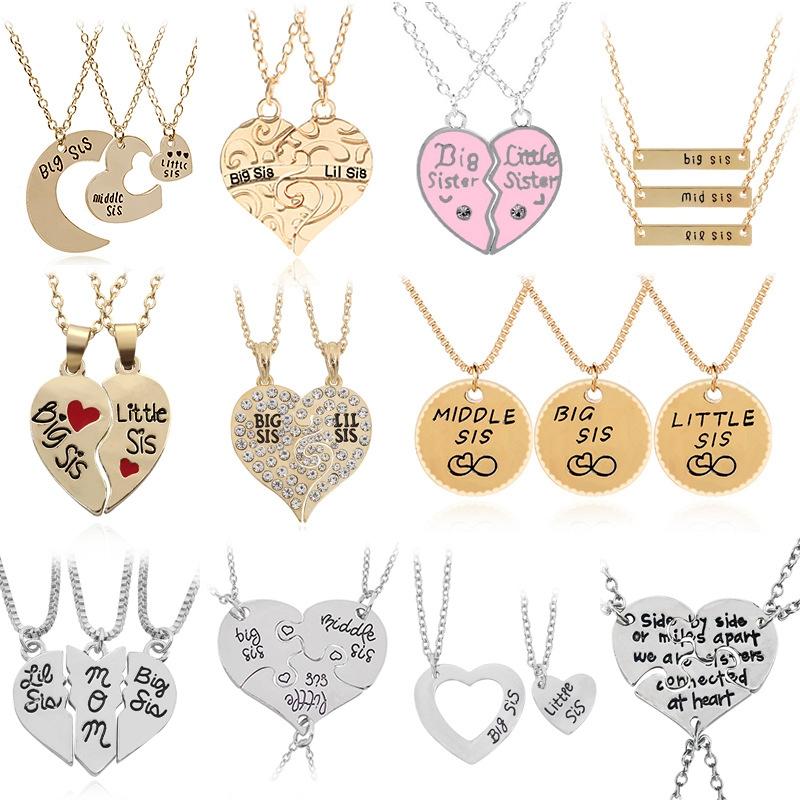 2PC/Set Big Sis Lil Sister Pendant Necklaces Best Sister Stitching Sisters Heart Pendant Necklace For Women Girl BFF Jewelry
2PC/Set Big Sis Lil Sister Pendant Necklaces Best Sister Stitching Sisters Heart Pendant Necklace For Women Girl BFF Jewelry