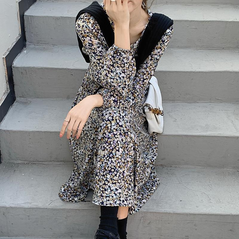 Korean Version Vintage Print Dress Women Dress O-Neck Casual Floral Age Reduction Dresses Mid-Length Clothes All-Match, Photo color
Korean Version Vintage Print Dress Women Dress O-Neck Casual Floral Age Reduction Dresses Mid-Length Clothes All-Match, Photo color