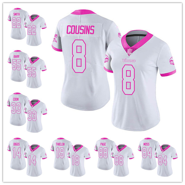 Minnesota„Vikings„WOMEN 19 Adam Thielen 8 Kirk Cousins Limited Jersey Football White Rush Fashion Minnesota„Vikings„WOMEN 19 Adam Thielen 8 Kirk Cousins Limited Jersey Football White Rush Fashion