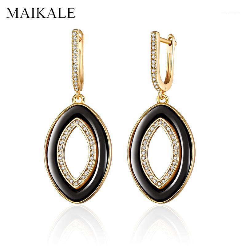 MAIKALE Simple Black White Ceramic Earrings for Women Cubic Zirconia Gold Drop Earrings Fashion Jewelry Gifts for Girls1
MAIKALE Simple Black White Ceramic Earrings for Women Cubic Zirconia Gold Drop Earrings Fashion Jewelry Gifts for Girls1