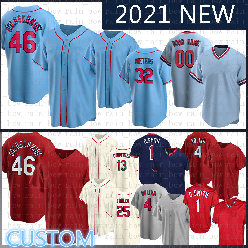2020 New 46 Paul Goldschmidt Custom Yadier Molina Baseball Jersey Matt Carpenter Ozzie Smith Harrison Bader Stan Musial Paul DeJong Martinez, Custom(hongque-fugu)
2020 New 46 Paul Goldschmidt Custom Yadier Molina Baseball Jersey Matt Carpenter Ozzie Smith Harrison Bader Stan Musial Paul DeJong Martinez, Custom(hongque-fugu)