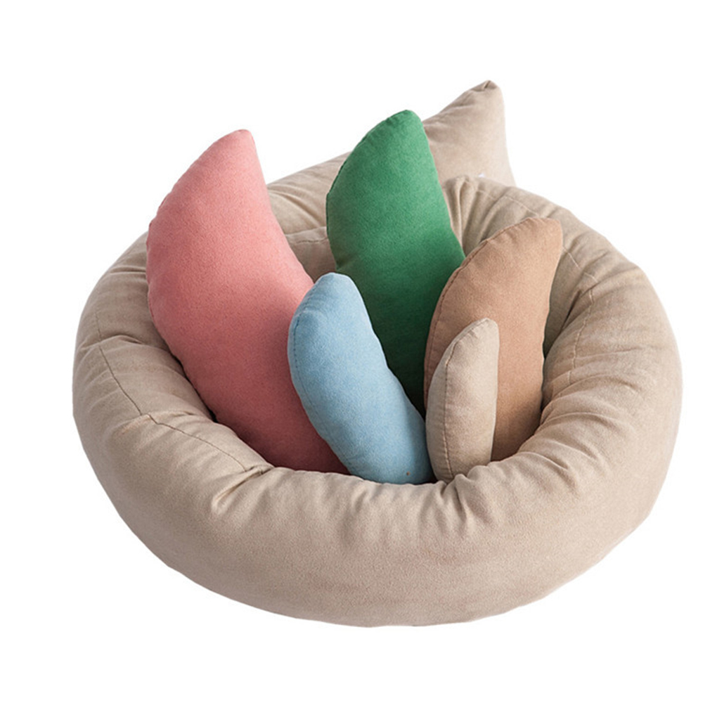 New!Baby Photo Shoot Wheat Donut Posing Props 6 PCS/Set Baby Pillows Ring Newborn Photography Props Basket Filler LJ201014