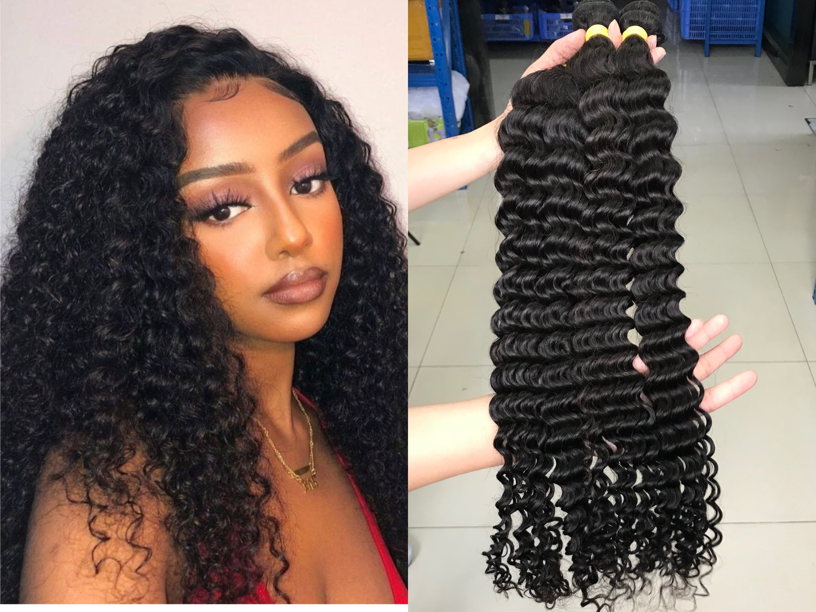 Brazilian Virgin Hair 1 Bundle Brazilian Deep Wave Hair Unprocessed Remy Human Hair Weave For Women High Quality, Natural color
Brazilian Virgin Hair 1 Bundle Brazilian Deep Wave Hair Unprocessed Remy Human Hair Weave For Women High Quality, Natural color