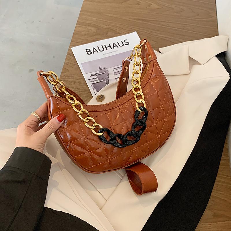 Women New Vintage Hobos Handbags Soft Solid Color PU Leather Underarm Bag Popular Girls Chain Purses And Shoulder Bag X218H, Black
Women New Vintage Hobos Handbags Soft Solid Color PU Leather Underarm Bag Popular Girls Chain Purses And Shoulder Bag X218H, Black