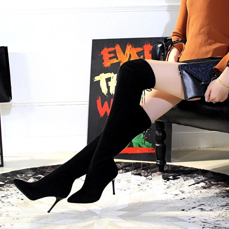 LTARTA Fashion Simple Thin Heeled High Heel Pointed Suede Boots Sexy Slimming Banquet Over-the-Knee Boots DS-83201, Black
LTARTA Fashion Simple Thin Heeled High Heel Pointed Suede Boots Sexy Slimming Banquet Over-the-Knee Boots DS-83201, Black