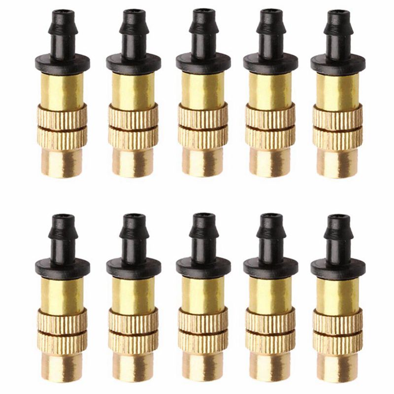 10 pcs Adjustable Misting Nozzle for Gardening Sprinkle Brass Watering Sprinkler Sprayer For Irrigation System
10 pcs Adjustable Misting Nozzle for Gardening Sprinkle Brass Watering Sprinkler Sprayer For Irrigation System