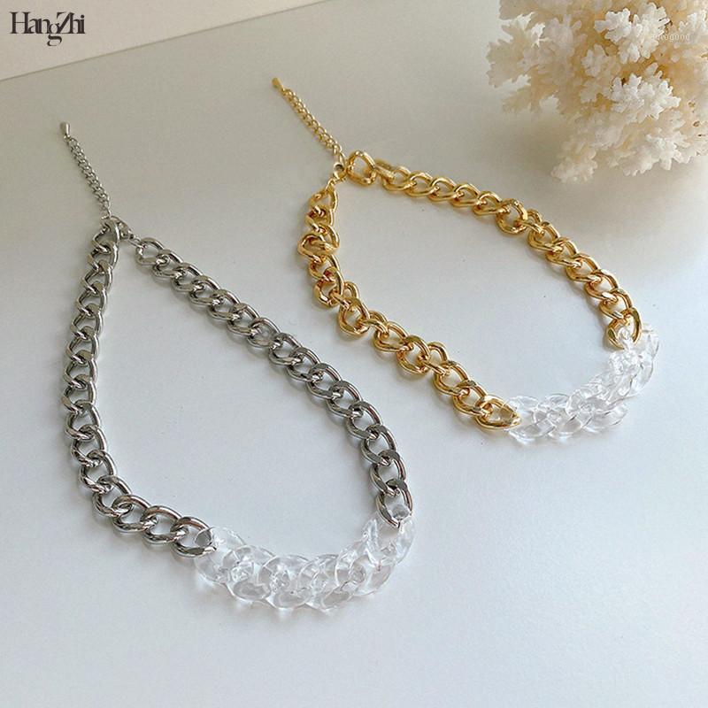 Chains Hangzhi Korean Retro Fashion Jewelry Transparent Acrylic With Exaggerated Stitching Metal Thick Chain Short Clavicle Necklace1
Chains Hangzhi Korean Retro Fashion Jewelry Transparent Acrylic With Exaggerated Stitching Metal Thick Chain Short Clavicle Necklace1