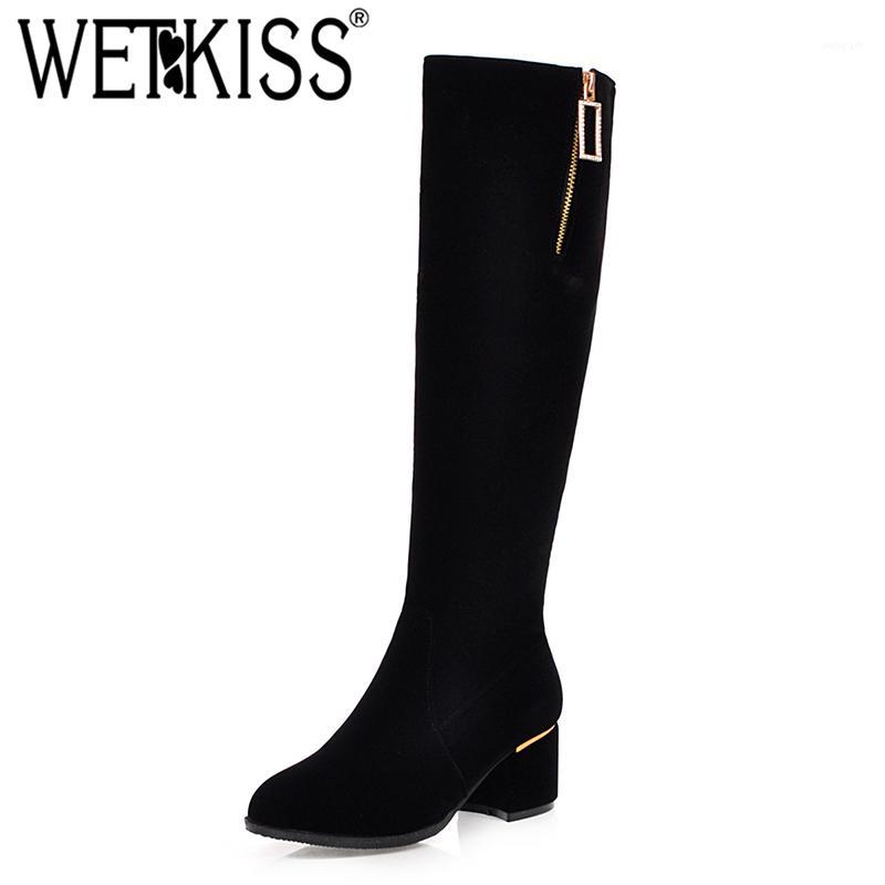 WETKISS Winter Keep Warm Women Knee High Boots Metal Decor Black Zip Boots Round Toe Thick Heel Shoes Casual Fashion Long1
WETKISS Winter Keep Warm Women Knee High Boots Metal Decor Black Zip Boots Round Toe Thick Heel Shoes Casual Fashion Long1