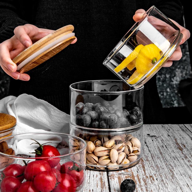 Glass Jars and Lids Creative Stackable Moisture-proof Seasoning Storage Bottle Kitchen Fruit Salad Bowl Christmas Candy Jar
Glass Jars and Lids Creative Stackable Moisture-proof Seasoning Storage Bottle Kitchen Fruit Salad Bowl Christmas Candy Jar