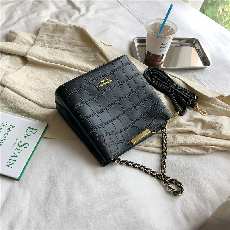 Fashion Shoulder Bag Lady Bag Casual Handbag Stone Grain Messenger Chain Large Shopping Female, Black
Fashion Shoulder Bag Lady Bag Casual Handbag Stone Grain Messenger Chain Large Shopping Female, Black
