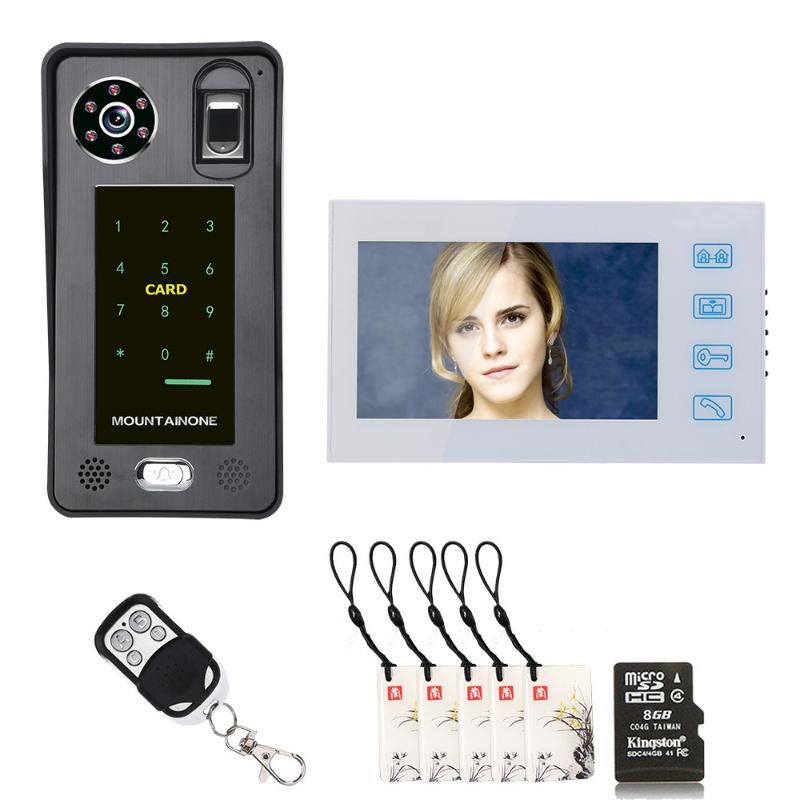 7 inch Recording Fingerprint IC Card Video Door Telephone Intercom Doorbell Access Control Access System Night Vision
7 inch Recording Fingerprint IC Card Video Door Telephone Intercom Doorbell Access Control Access System Night Vision