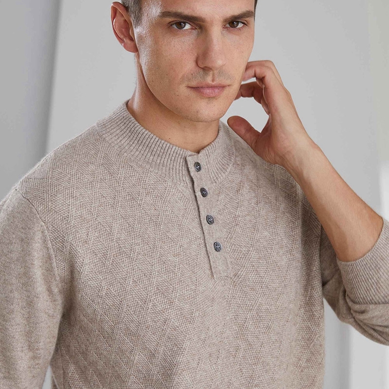 2021 100% Pure Goat Cashmere Knitted Sweaters Man Jumpers Winter New Fashion Button Neck 4colors Long Sleeve Pullovers for Male 9pu1, Dark blue
2021 100% Pure Goat Cashmere Knitted Sweaters Man Jumpers Winter New Fashion Button Neck 4colors Long Sleeve Pullovers for Male 9pu1, Dark blue