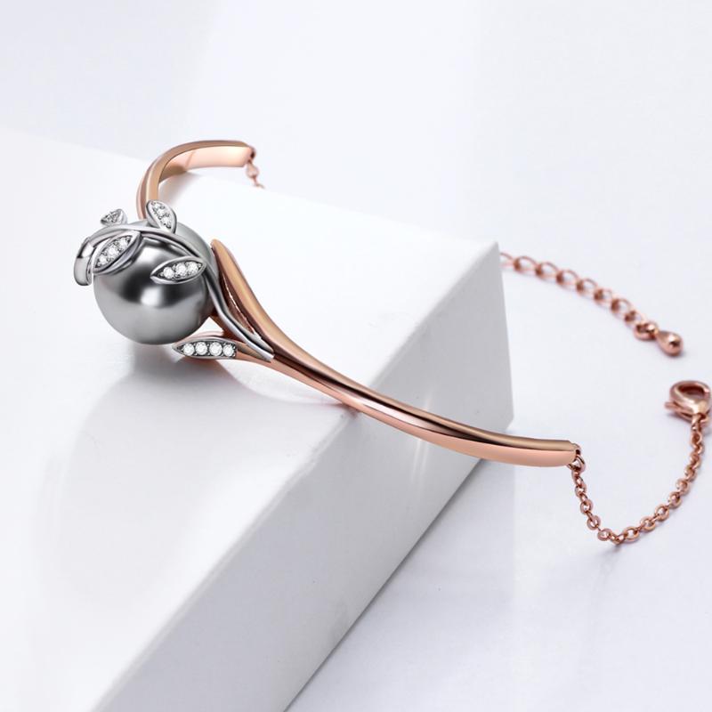 Dropshipping Rose gold & Rhodium plate Grey pearl & CZ crystal Wholesale Trendy jewelry lot Bracelet Bangle for mom
Dropshipping Rose gold & Rhodium plate Grey pearl & CZ crystal Wholesale Trendy jewelry lot Bracelet Bangle for mom