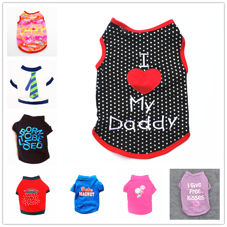 Cotton Dog Apparel Sublimation Shirts Pet Clothes Lollipop Stripe Prined Spring Summer Ventilation Doggy Slogan Costume Cute Heart Vest for Small Dogs T-Shirt, As picture shown
Cotton Dog Apparel Sublimation Shirts Pet Clothes Lollipop Stripe Prined Spring Summer Ventilation Doggy Slogan Costume Cute Heart Vest for Small Dogs T-Shirt, As picture shown