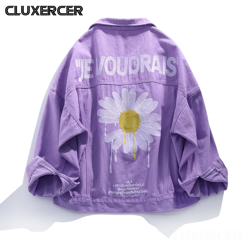 Women Luxury Floral Embroidered Denim Jacket Streetwear Casual Chic Purple Loose Jeans Jacket Coat 201109, White
Women Luxury Floral Embroidered Denim Jacket Streetwear Casual Chic Purple Loose Jeans Jacket Coat 201109, White