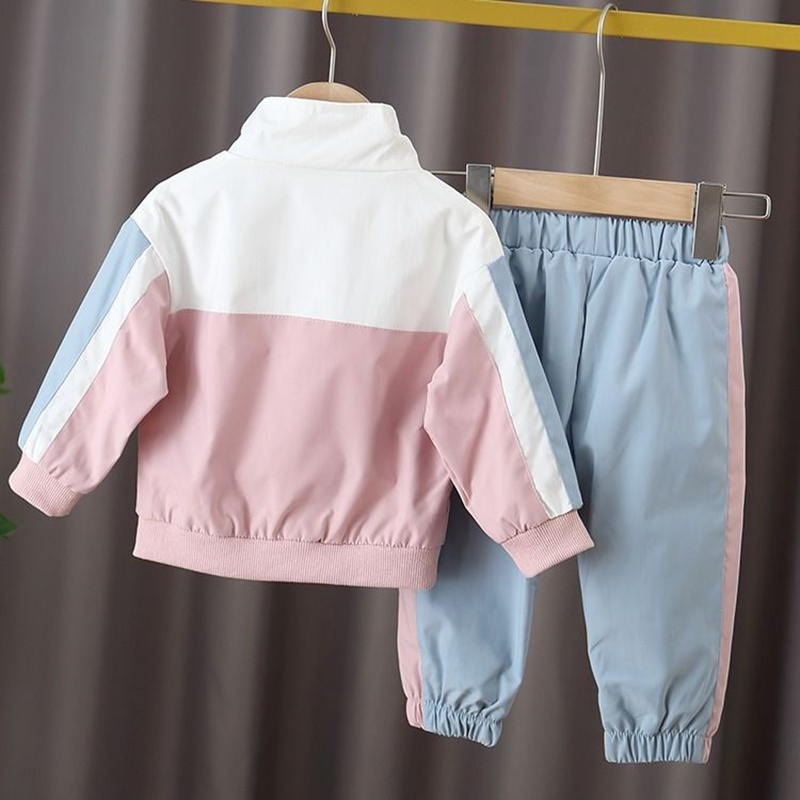 Girl Sports Suit 2020 Autumn Outfit Sets for Girls Coat +pants 2pcs Children Clothing Kids Clothes Baby Girls Spring OutwearX1019