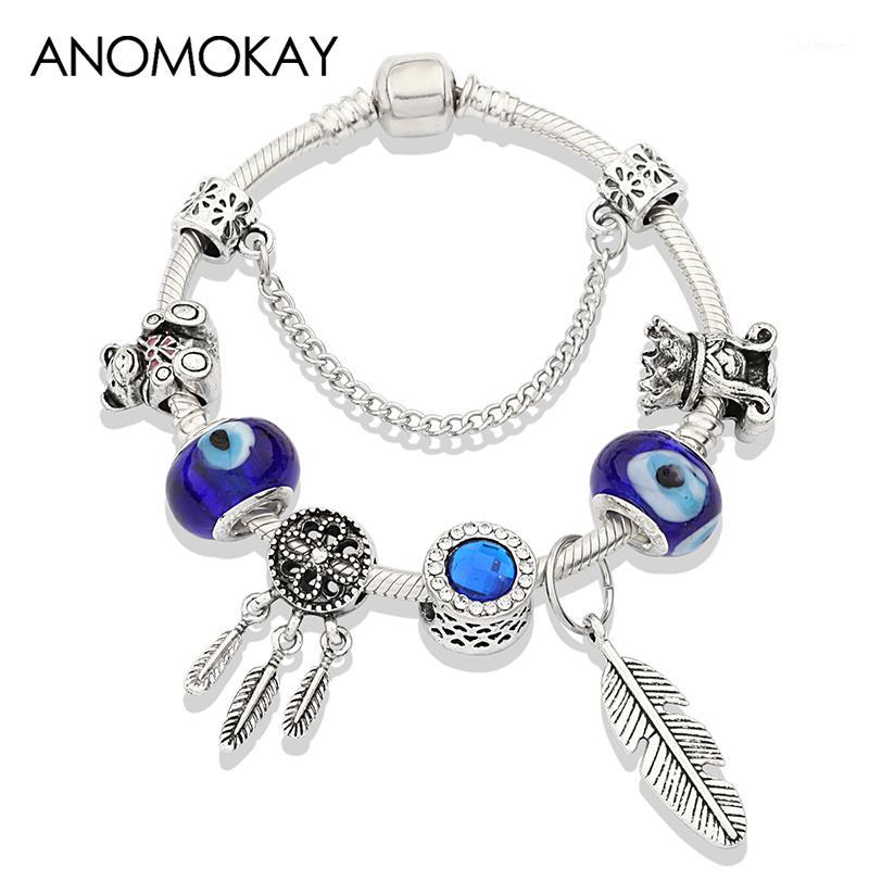 2020 Classic Simple Style Silver Plated Dream Catcher Diy Bead Bracelet Royal Blue Crystal Leaf Casual Charm Bracelets & Bangles1
2020 Classic Simple Style Silver Plated Dream Catcher Diy Bead Bracelet Royal Blue Crystal Leaf Casual Charm Bracelets & Bangles1