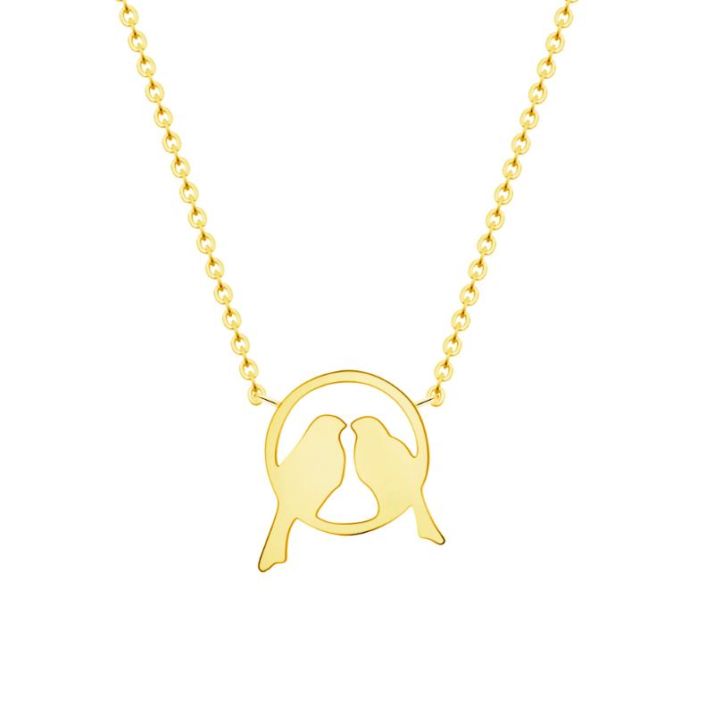 Pendant Necklaces Gold Couple Double Birds Necklace Peace Dove Pigeon Wedding Jewelry Mujer Necklace&Pendants Collar Colar Party Accessories
Pendant Necklaces Gold Couple Double Birds Necklace Peace Dove Pigeon Wedding Jewelry Mujer Necklace&Pendants Collar Colar Party Accessories