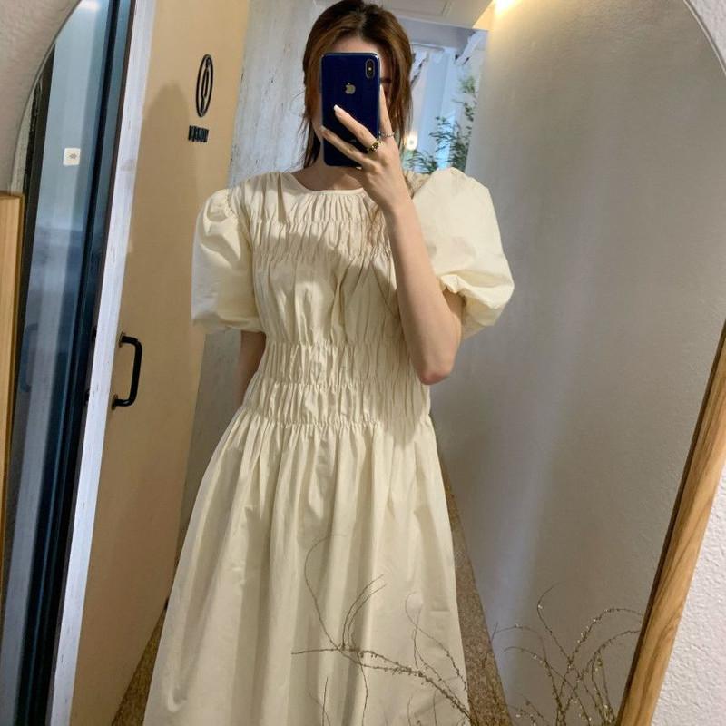 Casual Dresses 2022 Chic Summer Dress Women Cotton Bubble Sleeve Round Neck Pleated For French Mid-length Vestido 13997, Black;gray
Casual Dresses 2022 Chic Summer Dress Women Cotton Bubble Sleeve Round Neck Pleated For French Mid-length Vestido 13997, Black;gray