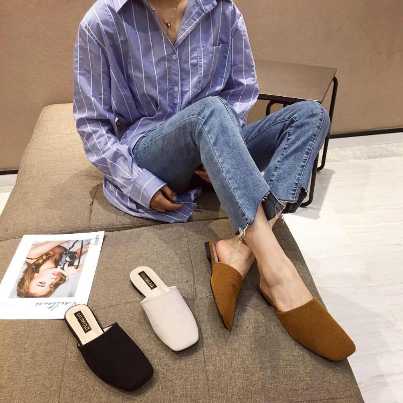 Fashion Women Slippers Suede Slides Square Toe Flats Heeled Slip On Casual Shoes Woman Mules Casual Outdoor Slides Mules 35-40, Beige
Fashion Women Slippers Suede Slides Square Toe Flats Heeled Slip On Casual Shoes Woman Mules Casual Outdoor Slides Mules 35-40, Beige