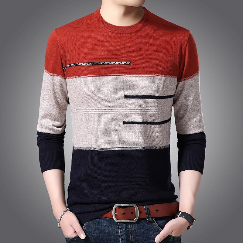 Man Jersey Jumper Casual Wide Striped Sweaters Pullover O-Neck Patchwork Colors Stripes Sweater Knit Clothes, Blue
Man Jersey Jumper Casual Wide Striped Sweaters Pullover O-Neck Patchwork Colors Stripes Sweater Knit Clothes, Blue