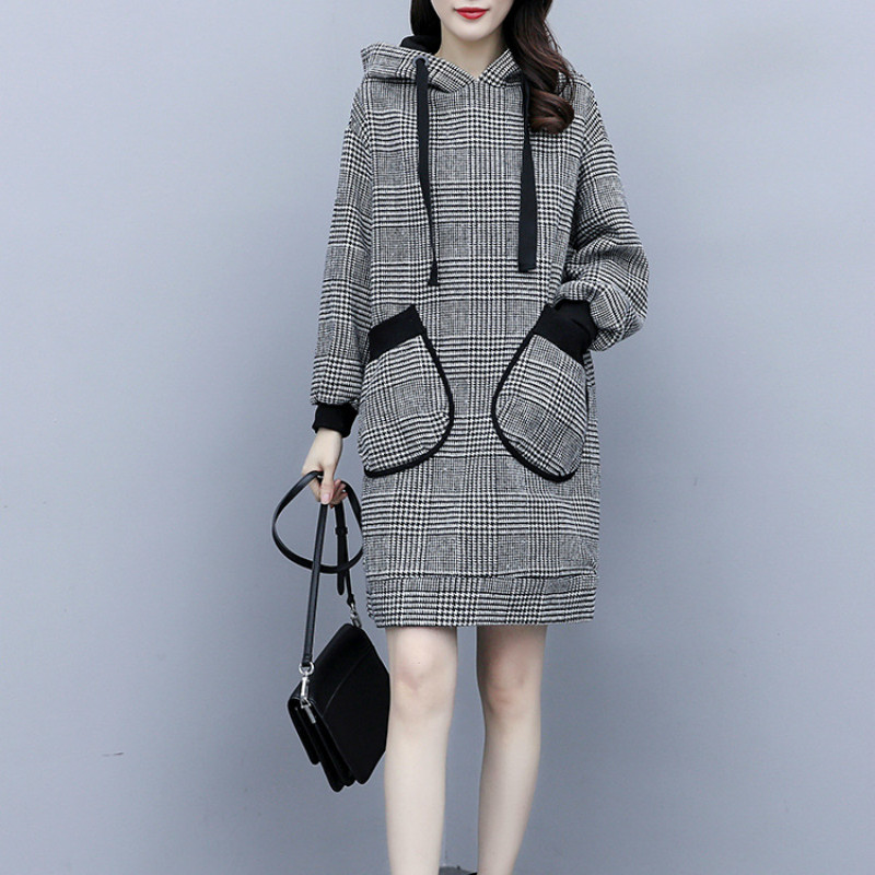 2021 New Feminine Plus Size Plaid Open Pockets Medium Dress of Large Dimensions Thicken Dressed in Winter Hood 7TV8, White
2021 New Feminine Plus Size Plaid Open Pockets Medium Dress of Large Dimensions Thicken Dressed in Winter Hood 7TV8, White