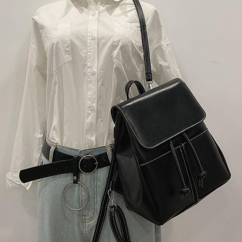 2021 High Quality Women Drawstring Leather Backpack Shoulder Bag Trendy Female School Bag Teenage Girls Fashion Rucksack Y25, Black
2021 High Quality Women Drawstring Leather Backpack Shoulder Bag Trendy Female School Bag Teenage Girls Fashion Rucksack Y25, Black