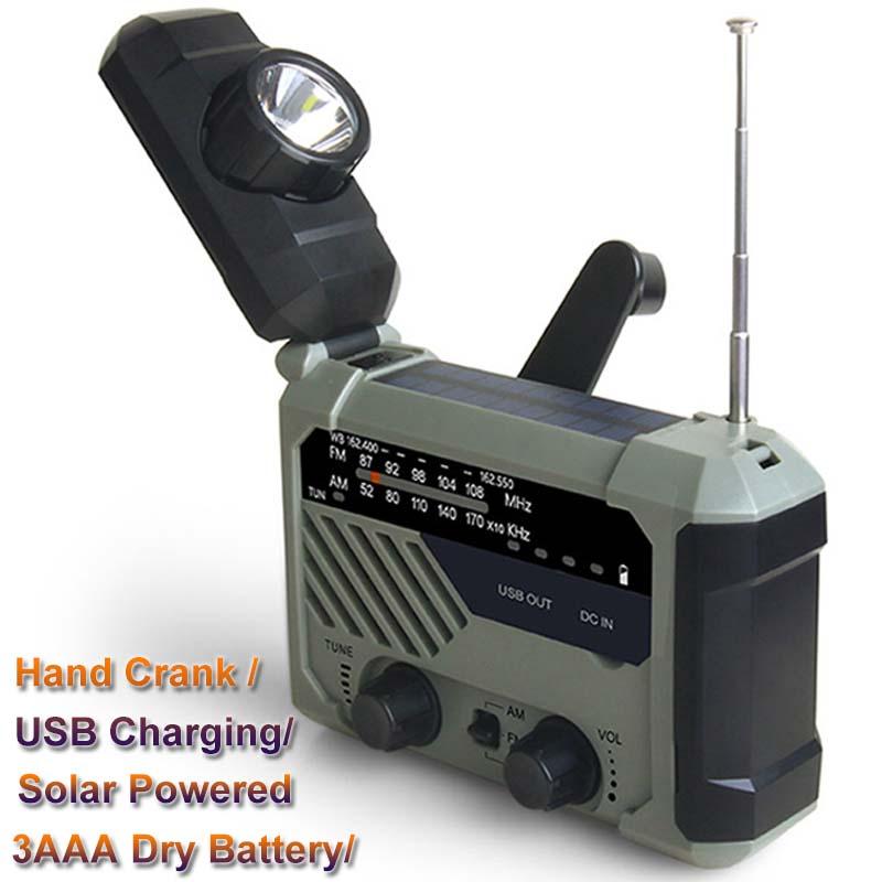 Mini FM AM WB Radio Outdoor Solar Powered/Hand Crank /3 Dry Battery/USB Charging Receiver with Foldable Light Support SOS
Mini FM AM WB Radio Outdoor Solar Powered/Hand Crank /3 Dry Battery/USB Charging Receiver with Foldable Light Support SOS