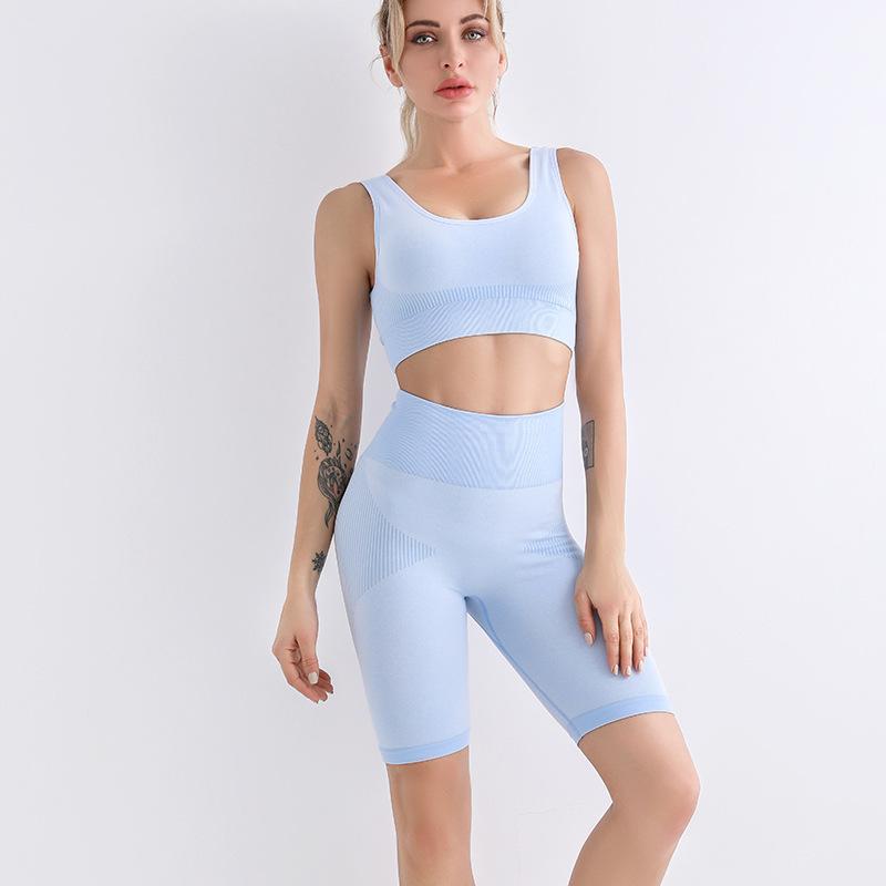 CXUEY 2021 Spring Summer Sports Bra Shorts Female Set 2 Pcs Seamless Yoga Fitness Suit Gym Workout Clothes for Women Sportswear, Blue
CXUEY 2021 Spring Summer Sports Bra Shorts Female Set 2 Pcs Seamless Yoga Fitness Suit Gym Workout Clothes for Women Sportswear, Blue