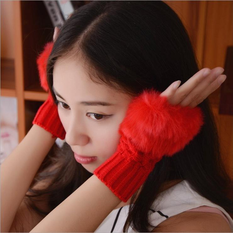 Women Fingerless Gloves Cute Faux Fur Knitted Gloves Female Winter Knitting Warmer Wrist Hand Mitten 2020 Hot Sale
Women Fingerless Gloves Cute Faux Fur Knitted Gloves Female Winter Knitting Warmer Wrist Hand Mitten 2020 Hot Sale
