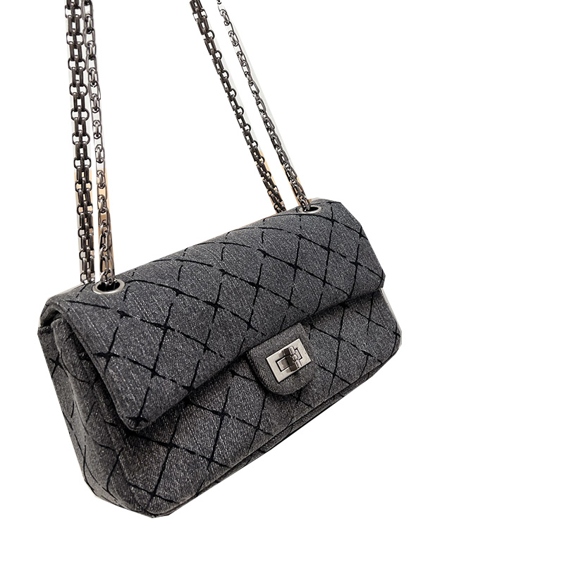 Vintage 2.55 Denim Classic Doubdle Flap Designer Bags Grey/Blue Quilted Aged Silver/Gold Metallic Chian Crossbody Shoulder Purese Rectangle Lock Handbags 25CM, Box 
Vintage 2.55 Denim Classic Doubdle Flap Designer Bags Grey/Blue Quilted Aged Silver/Gold Metallic Chian Crossbody Shoulder Purese Rectangle Lock Handbags 25CM, Box