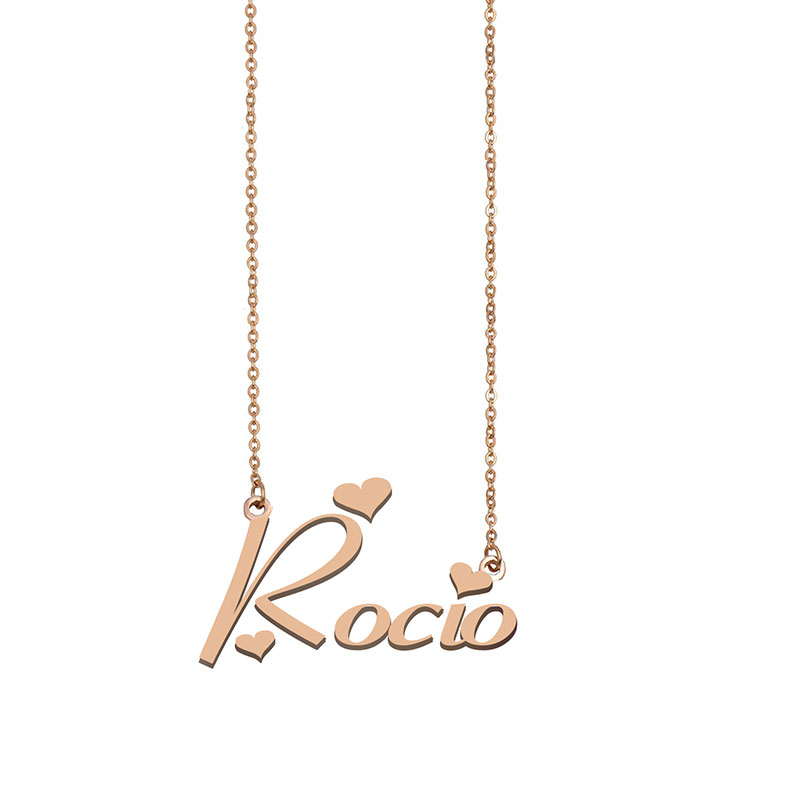 Rocio Name Necklace Custom Nameplate Pendant for Women Girls Birthday Gift Kids Best Friends Jewelry 18k Gold Plated Stainless Steel, Silver
Rocio Name Necklace Custom Nameplate Pendant for Women Girls Birthday Gift Kids Best Friends Jewelry 18k Gold Plated Stainless Steel, Silver