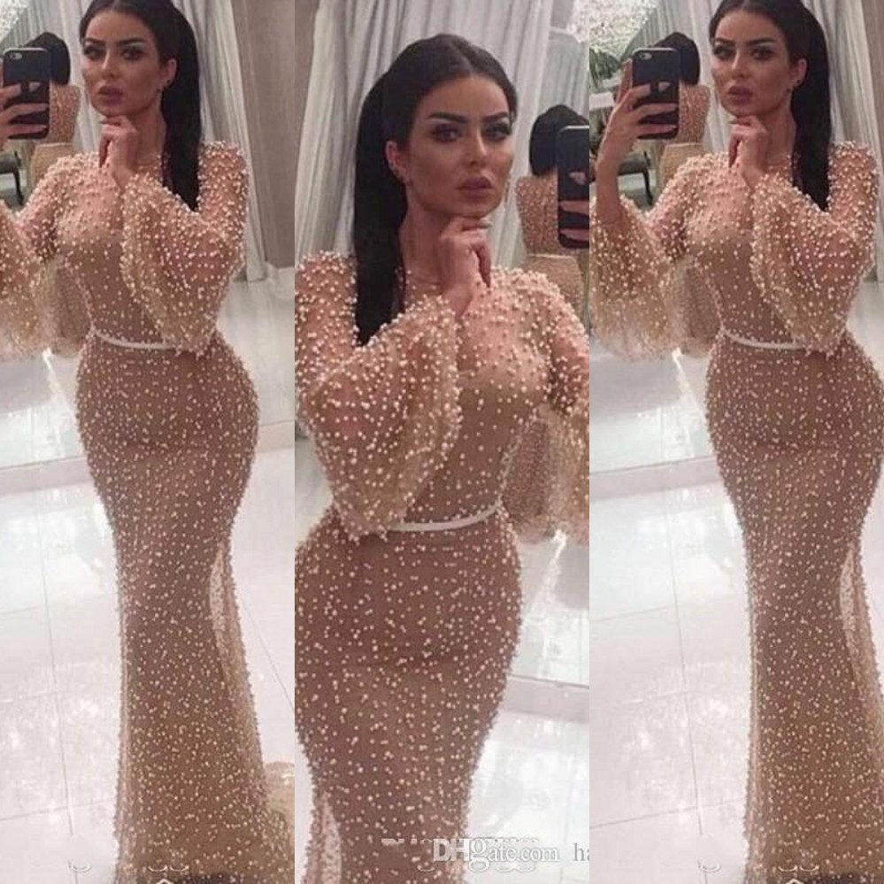 New Sexy Dubai Arabic Mermaid Long Sleeves Prom Dresses Illusion Pearls Champagne Jewel Neck Sheer Back Formal Evening Gowns Party Dress, Daffodil
New Sexy Dubai Arabic Mermaid Long Sleeves Prom Dresses Illusion Pearls Champagne Jewel Neck Sheer Back Formal Evening Gowns Party Dress, Daffodil
