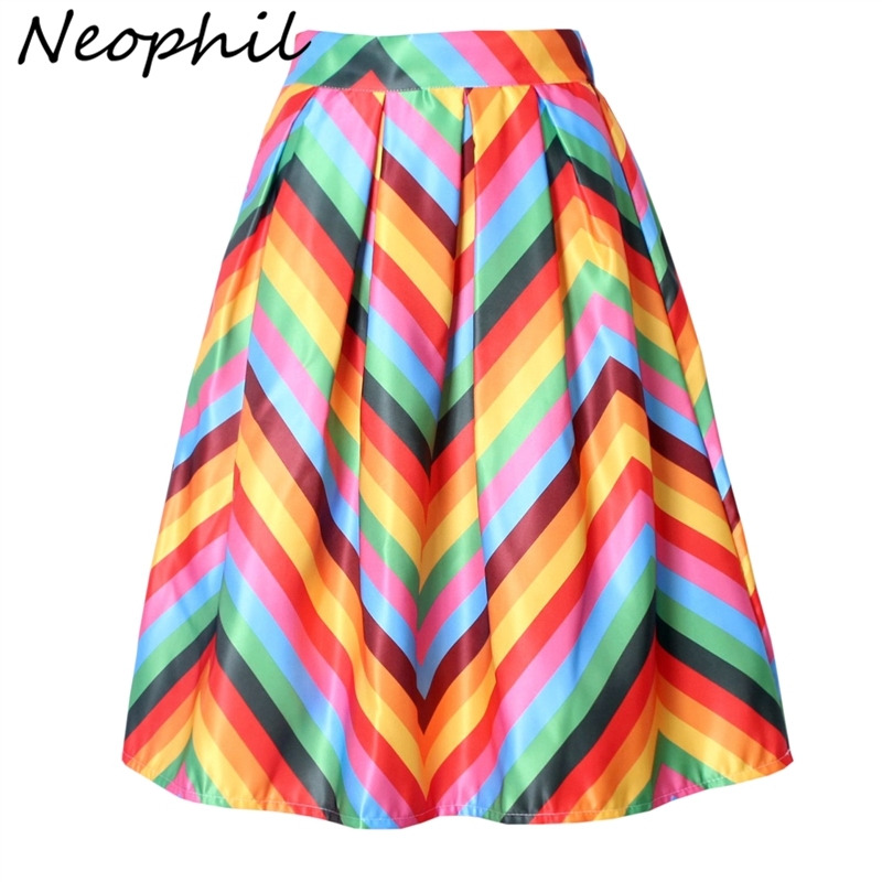 Neophil Rainbow Striped Fringe Printed Summer High Waist Jupe Femme Pleated Ruffle Flare Satin A-Line Womens Skirts S07048 Y200326, Blue
Neophil Rainbow Striped Fringe Printed Summer High Waist Jupe Femme Pleated Ruffle Flare Satin A-Line Womens Skirts S07048 Y200326, Blue