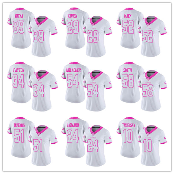 Chicago''Bears''WOMEN Khalil Mack Mitchell Trubisky Limited Jersey Football White Pink Rush Fashion
Chicago''Bears''WOMEN Khalil Mack Mitchell Trubisky Limited Jersey Football White Pink Rush Fashion