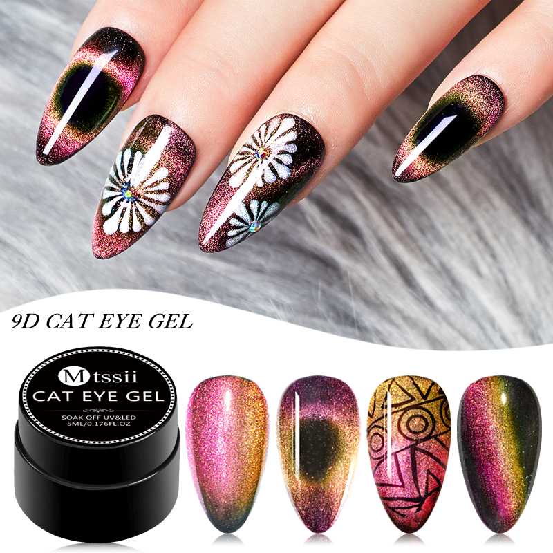 Mtssii 9D Magic Cat Eye Nail Gel Chameleon Nail Polish Magic DIY Art Manicure Strong Magnetic Soak Off UV LED Gel Varish, As00426 
Mtssii 9D Magic Cat Eye Nail Gel Chameleon Nail Polish Magic DIY Art Manicure Strong Magnetic Soak Off UV LED Gel Varish, As00426