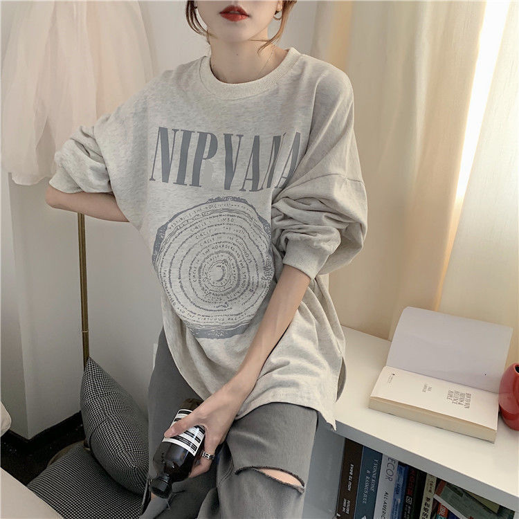 2021 High quality 100% Cotton Sleeve Women's Shirt in Student Letter Bf Harajuku Top Style MHP5, Gray.
2021 High quality 100% Cotton Sleeve Women's Shirt in Student Letter Bf Harajuku Top Style MHP5, Gray.