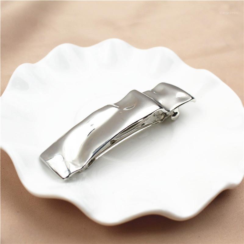 Hair Clips & Barrettes French Glossy Metal Frilly Hairpins, Golden;silver 
Hair Clips & Barrettes French Glossy Metal Frilly Hairpins, Golden;silver