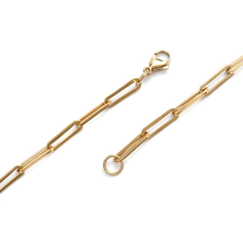 Charm Bracelets 304 Stainless Steel Paperclip Chains Silver Color Gold Necklace Oval Link Chain For Men Women Gift, 1 PC
Charm Bracelets 304 Stainless Steel Paperclip Chains Silver Color Gold Necklace Oval Link Chain For Men Women Gift, 1 PC