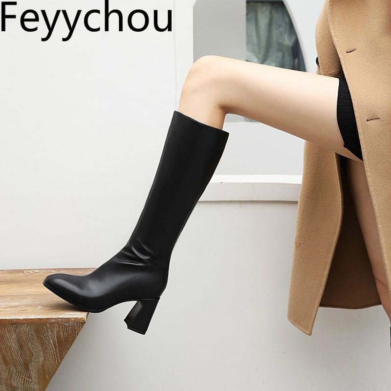 Women's Boots Autumn Winter Warm High Heel Square Toe Zip Knee High Motorcycle Shoes 2020 New Sexy Fashion Black Big Size 34-48
Women's Boots Autumn Winter Warm High Heel Square Toe Zip Knee High Motorcycle Shoes 2020 New Sexy Fashion Black Big Size 34-48