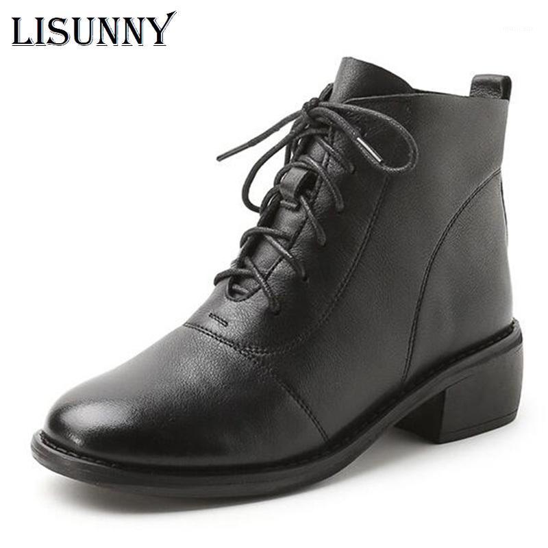 LISUNNY New Shoes Women European Style Ankle Boots Flats Round Toe Black Elastic Band Boots Genuine Leather Woman Shoes1
LISUNNY New Shoes Women European Style Ankle Boots Flats Round Toe Black Elastic Band Boots Genuine Leather Woman Shoes1