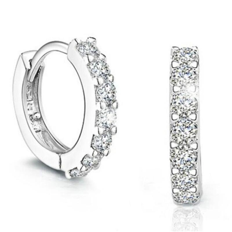 Glittering Zircon Round Hoop Earrings Fashion Jewelry Earrings For Women Wedding Anniversary Gift S-E14 
Glittering Zircon Round Hoop Earrings Fashion Jewelry Earrings For Women Wedding Anniversary Gift S-E14