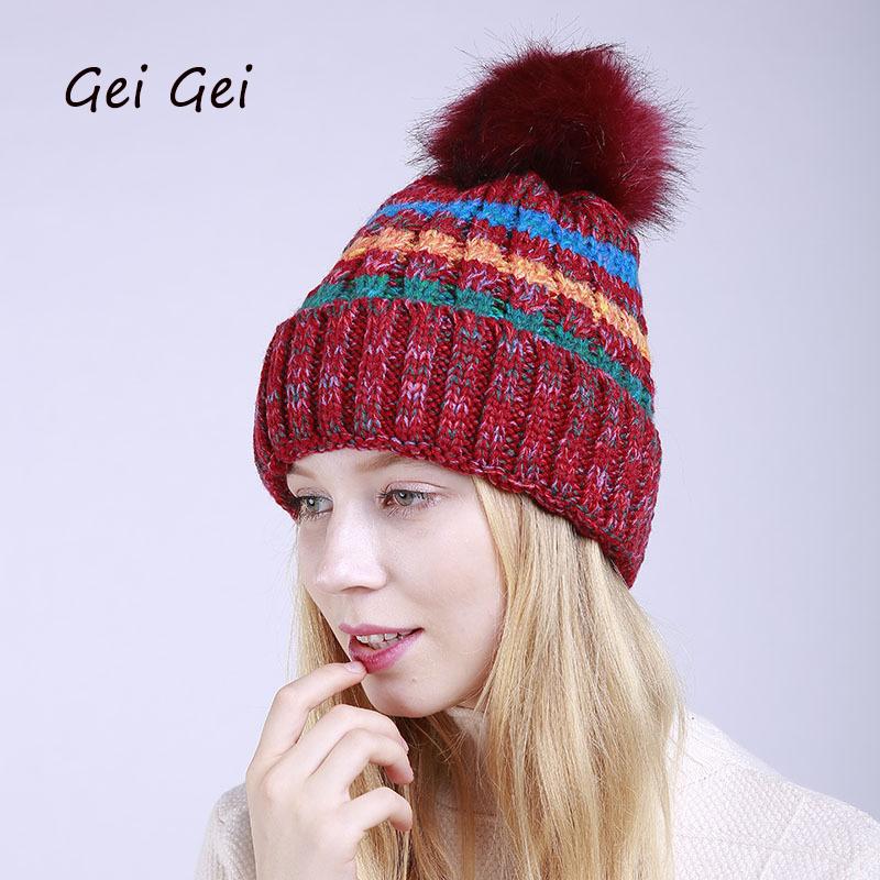 Beanie/Skull Caps Mixed Color Curled Winter Cap Woman Brand Outdoor Riding Ski Wool Beanie Hat Autumn Fashion Hair Ball Knitted Designer Bon, Pink
Beanie/Skull Caps Mixed Color Curled Winter Cap Woman Brand Outdoor Riding Ski Wool Beanie Hat Autumn Fashion Hair Ball Knitted Designer Bon, Pink