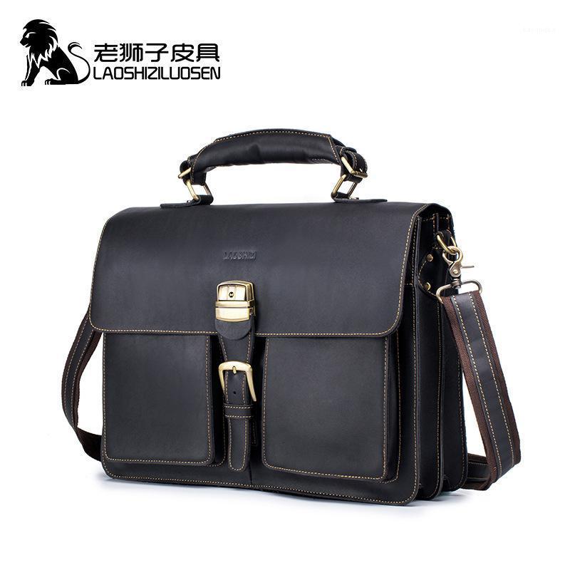 LASOSHIZI Fashion 100% Genuine Leather Men Briefcase Cow Leather Laptop Bag Vintage Shoulder Bag Real Cowhide Computer1, Black
LASOSHIZI Fashion 100% Genuine Leather Men Briefcase Cow Leather Laptop Bag Vintage Shoulder Bag Real Cowhide Computer1, Black