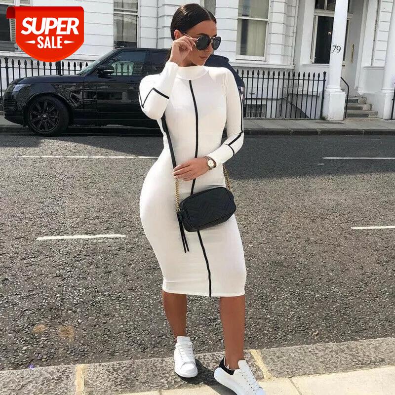 Autumn Casual Stretch T shirt Long Dress Women New Fashion Bodycon Evening Party Cocktail Sexy Long Sleeve Midi Dress #0x5C, White
Autumn Casual Stretch T shirt Long Dress Women New Fashion Bodycon Evening Party Cocktail Sexy Long Sleeve Midi Dress #0x5C, White