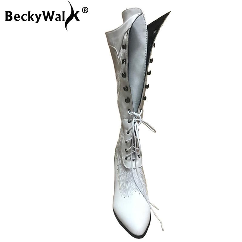 Retro Women Boots Autumn Winter Sexy Shoes Woman Lace-up Pointed Toe Low Heels Mid-calf Boots for Women Plus Size 34-43 WSH3450, White
Retro Women Boots Autumn Winter Sexy Shoes Woman Lace-up Pointed Toe Low Heels Mid-calf Boots for Women Plus Size 34-43 WSH3450, White