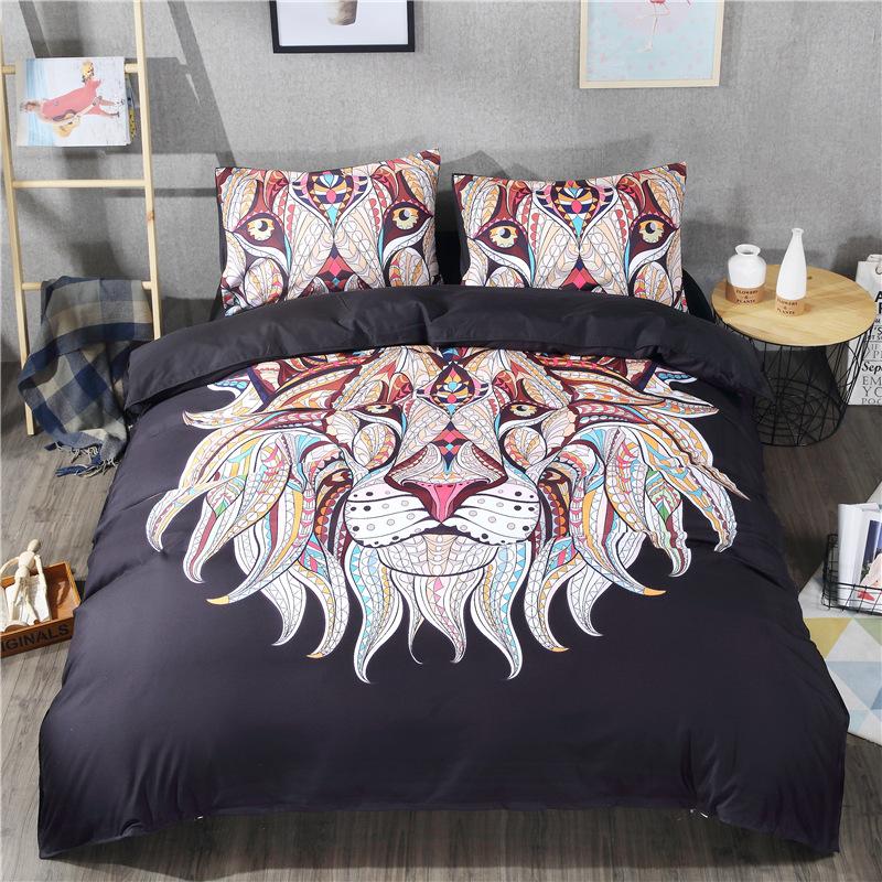 3 Pieces Black Bohemain Duvet Cover Set 3D Black Boho Lion Pattern Design Multi Colored Lion Bedding 1 Duvet Cover 2 Pillowcases, As pic
3 Pieces Black Bohemain Duvet Cover Set 3D Black Boho Lion Pattern Design Multi Colored Lion Bedding 1 Duvet Cover 2 Pillowcases, As pic