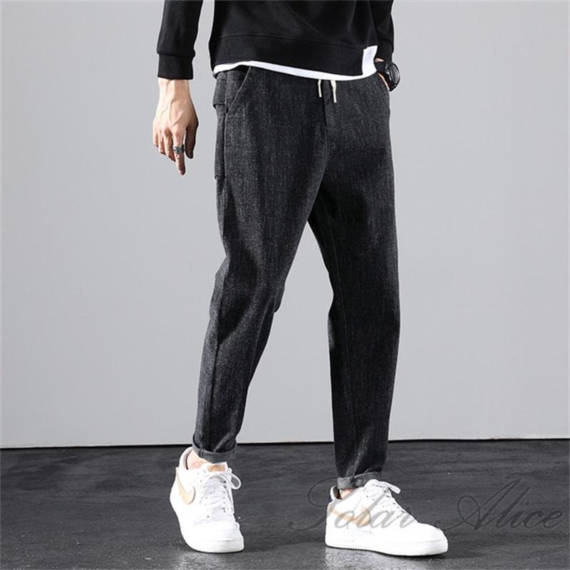 Free shipping 2020 men's fall/winter new fleece brushed small straight-leg jeans with elastic waist slim fit pants, Black
Free shipping 2020 men's fall/winter new fleece brushed small straight-leg jeans with elastic waist slim fit pants, Black
